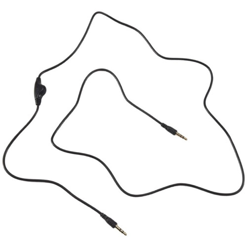2 pieces 3.5mm M / M Cable d'extension d'audio de stereo avec un controle de volume noir 2