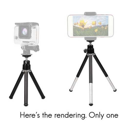 2X   Portable Tripod Adjustable  Tripod Aluminum Alloy for  Camera Projector Black 1
