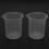 Kitchen Lab Graduated Beaker Clear Plastic Measuring Cup Thicken with Cap Measuring Jug 200ML 4Pcs 6