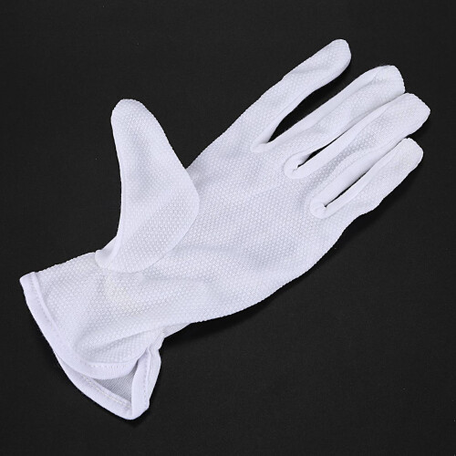 3X Pair Protective Anti-Slip White Cotton Work Driving Gloves 2