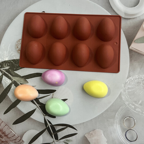 8-Cavity Silicone Easter Egg Mold for Chocolate Cake 1