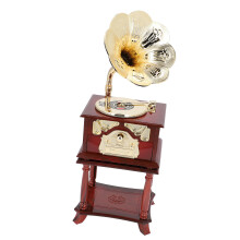Caja musical de gramófono marrón 306.00 g Base