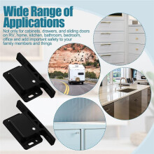 RV Drawer  Cabinet Door Latches and Catches Rv Drawer Locks with Mounting Screws for RVs, Campers, Set of 8