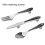 24 PCS Knife Spoon Fork Kitchen Cabinet Closet Drawer Pull Handles Knobs 3-Inch Center to Center (Silver) 2