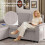 Joolihome 3-in-1 Corduroy Convertible Pull Out Sofa Bed, USB 8