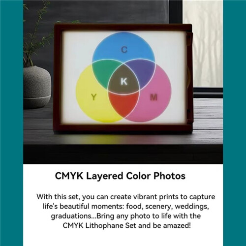 2X pour Panneau LED Lithophane BambuLabs, Panneau Rétroéclairé LED CMJN, Pack PLA Basic CMJN Lithophane 2