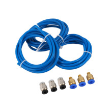6X PTFE Tube Ptfe  Tubing(1.5 Meters) with 6 Pieces Pc4-M6 Fittings and 6 Pieces Pc4-M10 Tube Push Fitting