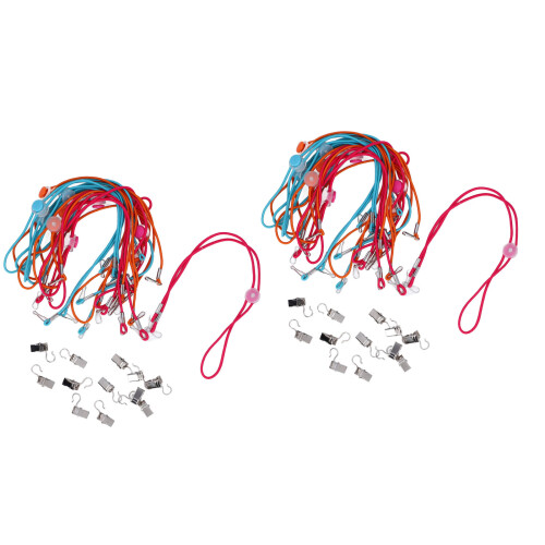 2er-Pack verstellbare Servietten-Lanyards bunt 2