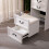 Westwood WestWood White LED Vanity Dressing Table w/ 3 Drawers Flip Mirror Storage Stool 5