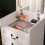 Westwood WestWood White LED Vanity Dressing Table w/ 3 Drawers Flip Mirror Storage Stool 6