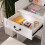 Westwood WestWood White LED Vanity Dressing Table w/ 3 Drawers Flip Mirror Storage Stool 7