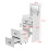 Westwood WestWood White LED Vanity Dressing Table w/ 3 Drawers Flip Mirror Storage Stool 10