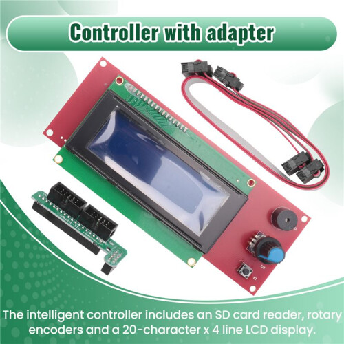 Display Controller Ramps 1.4 2004 LCD Controller with Adapter Suitable for 3D Printer RepRap Adapter 1