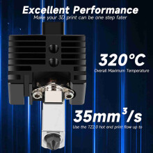 Hochtemperatur 3D-Drucker Hotend-Kit für Lab X1C P1P, Chrom-Kupfer