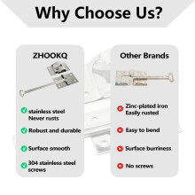 2Pcs 4 inch Stainless Steel T-Style Door Holder Entry Door Cargo Trailer for RV Trailer Exterior Door Hold Hook