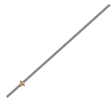 2X 500 mm T8-Gewindespindel und Messingmutter (Innensechskantgewinde, 2 mm Steigung, 4 Starts, 8 mm Steigung) für Die Z-Achse Des 3D-Druckers