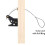 2X Self Locking Gate  for Wooden Fence Heavy Duty, Steel Spring Cable Pull String Gate Hardware Gate Lock 3