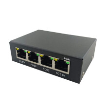 2X 4 Port Gigabit POE Extender 100/1000M Netzwerk Extender IEEE802.3Af/At Plug& für PoE NVR IP Kamera AP