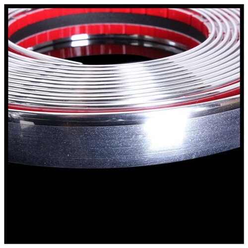 5piezas 20Mm 5M Chrome Car Styling Mold Strip Trim Autoadhesivo Crash Protector Van