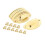 Cup Drawer Pull Kitchen Cabinet Handle Gold Tone, 66mm Hole Centers, 30 Pack 7