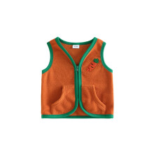(18-24 Months, Green) Kids Vest, Sleeveless Zipper Closure Contrast Color Rabbit/Carrot Jacket Casual Outwear Easter Clothes for Girls Boys