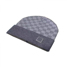 Wintermuts van wol voor heren en dames, zwart gebreid, warme outdoormuts (Baotou).