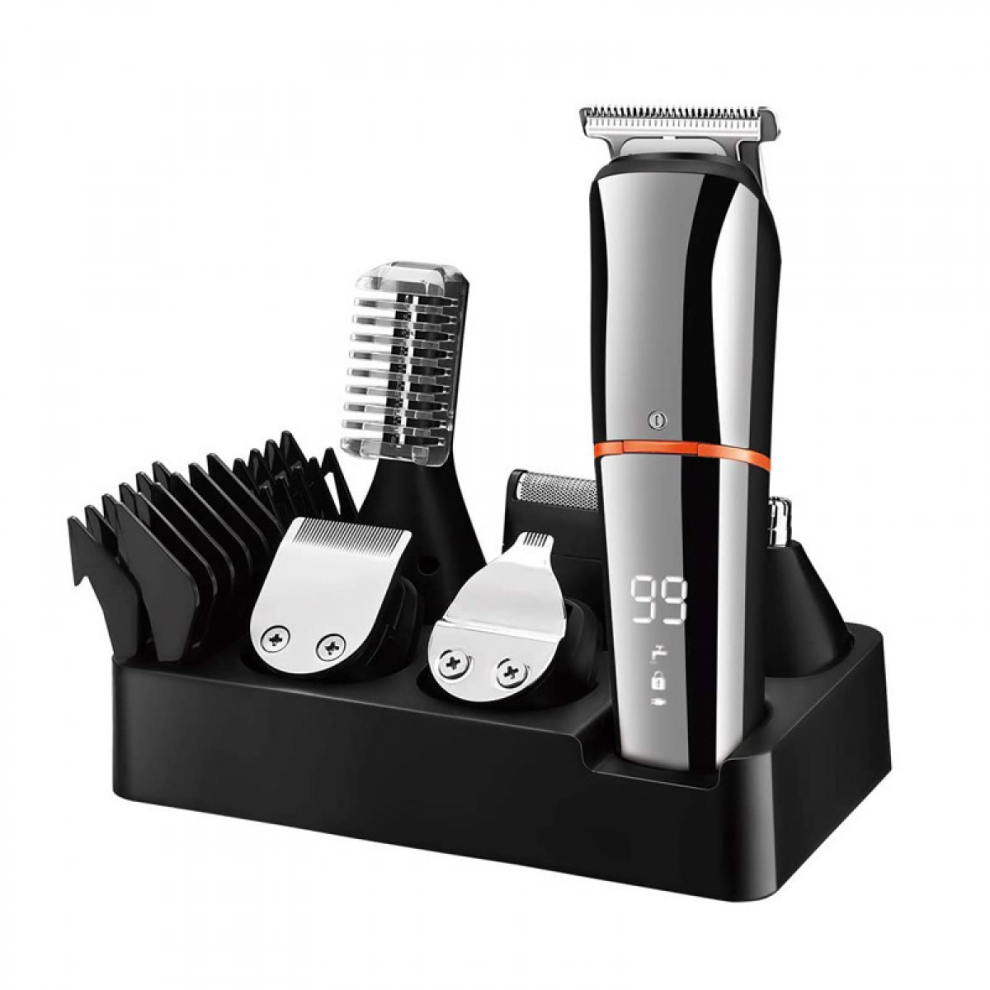 6 in 1 Household Multifunctional Hair Clipper Electric Shaver, Model: LK-860 Orange