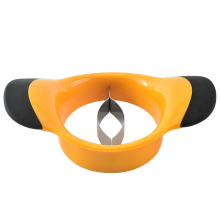 Mango Slicer, Split & Core Mangoes, Non-Slip Handles, Stainless Steel Blade, Slicer, Black-Yellow