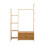 Living And Home Multi-functional Wooden Coat Rack with Storage Drawers 4