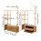 Living And Home Multi-functional Wooden Coat Rack with Storage Drawers 6