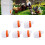 Weatherproof Chicken Feeder 6+1 PP Spilling-Resistant Orange 13