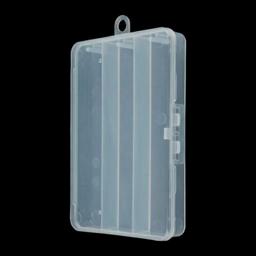 (Flat 3 grid box) Fishing Lure Box - Durable Transparent Storage Case 1