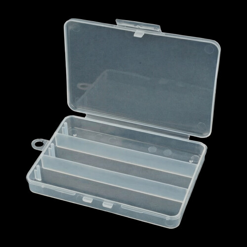 (Flat 3 grid box) Fishing Lure Box - Durable Transparent Storage Case 2