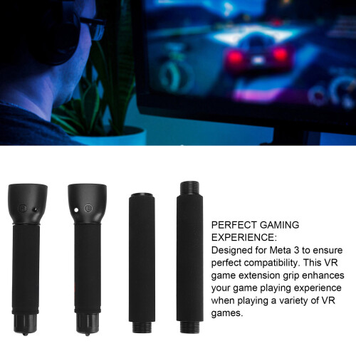 Schwarzer 3-in-1 VR-Spiel-Controller für Meta 3, Bequemer Griff 2