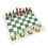 Échiquier roulable en cuir PU vert, Roi 77mm 4