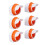 Weatherproof Chicken Feeder 6+1 PP Spilling-Resistant Orange 14