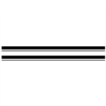 Cool Decor Racing Stripe Car Sticker Sport Racing Modified Decoration Waterproof Premium PVC Material Easy Installation Universal Fit Easy Removal