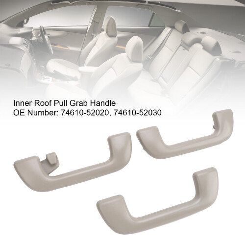 3Pcs Inner Roof Pull Grab Handles for Yaris Vios Corolla Prius 2