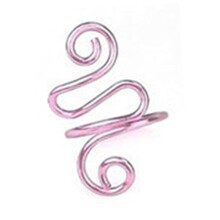 Handmade Crochet Tension Ring Pink Alloy