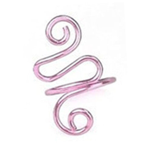 Handmade Crochet Tension Ring Pink Alloy