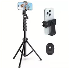 160cm Tripod for Cell Phone Camera Phone Stand Tripod with Remote and Phone Holder Portable Tripod Video Recording