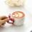 Romantic Bow Keramisk Mugg Kaffe- och Mjölkkoppar Flicka Dricksvattenkoppar Desserthandtagskopp Tekopp Röd 3