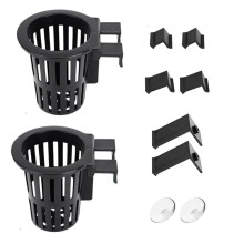 Aquarium Plant Holder with 1.57-Inch Extension Hooks and Suction Cups for Fish Tank Aquaponic Plant Cultivation 2 PCS