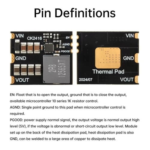 High Efficiency Output - 6-24V to 12V 12A Buck Converter Step-Down Board Module Voltage Regulator PCB Board 1