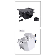 Universal 1L Car Engine Oil Breathable Pot Radiator Coolant Overflow Bottle Collect Crankcase Steam Reservoir Silver