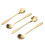 Cucharillas de Acero Inoxidable con Forma de Flor, para Postre, Café, Color Dorado, con Diseño  Sakura. 1