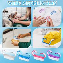 200 Pcs Handle Grip Nail Brush Fingernail Scrub Cleaning Cleaner Nail Brushes Scrubber Bulk for Men Women Hands 4 Colors