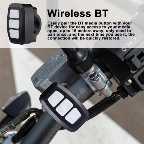 Feature Packed Remote Motorcycle Bike Handlebar Media Controller Designed for Lasting Use and Safe Convenient Riding