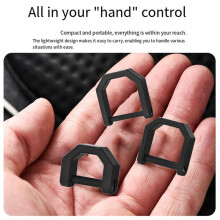 Titanium Alloy Buckle Keychain Multi-Tool EDC Car Buckle Outdoor Gear Flat & D Shape Design Horseshoe Buckle L