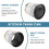 Trash Can,Marble Pattern 10L Trash Can Bin Buckets Diameter Waste Bins Living Room Bathroom Kitchen Dustbin Trash Bin 3